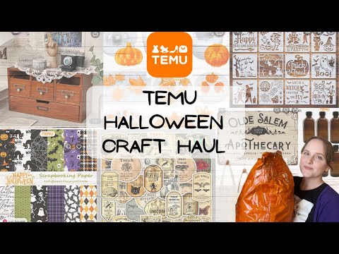 TEMU Halloween Craft Haul | Moulds, Stencils, Stickers & More! | Easy Spooky DIY Projects