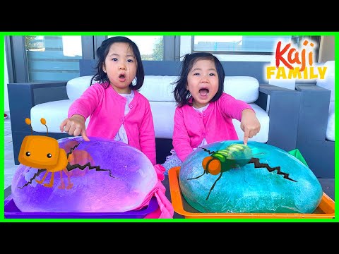 Giant Ice Balloons Melting Animals Easy DIY Science Experiments for kids!!!