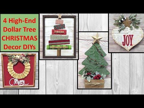 🌲DOLLAR TREE CHRISTMAS DECOR DIYS | Dollar Tree DIY | Hobby Lobby Crafts🌲