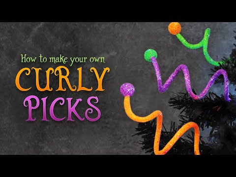 Quick & Easy DIY Glittery Curly Picks for Your Halloween Tree 🎃✨