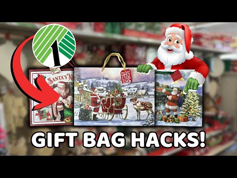 Grab Dollar Tree Gift Bags*High End Christmas DIYs