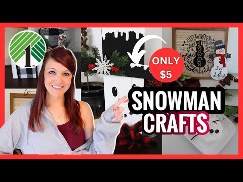 $1 Dollar Tree Snowman Crafts | DIY Christmas Decor for 2023 | HALARA Legging Haul!