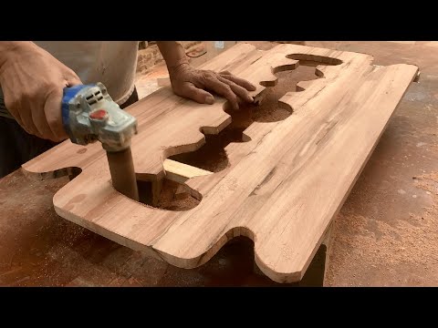 Unique Wood Work Full Of Creative Inspiration. Cutlery-shaped Coffee Table, The Perfect Combination