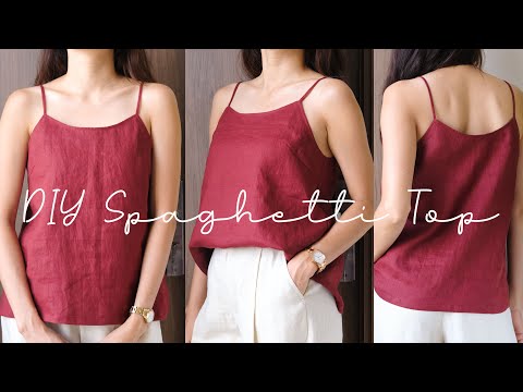 DIY Spaghetti Strap Top | How To Make A Linen Cami Top