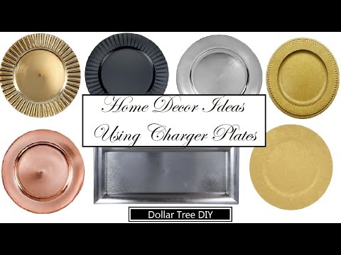 Beautiful Home Decor Ideas using Charger Plates (Glam Edition) | Dollar Tree DIY