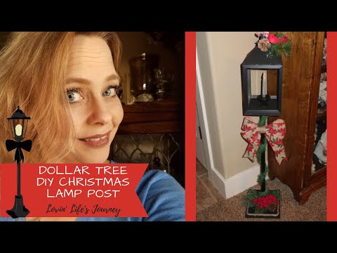 Dollar Tree DIY Christmas Lamp Post