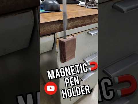 Crafting a quick and easy handmade magnetic pen holder/diy project