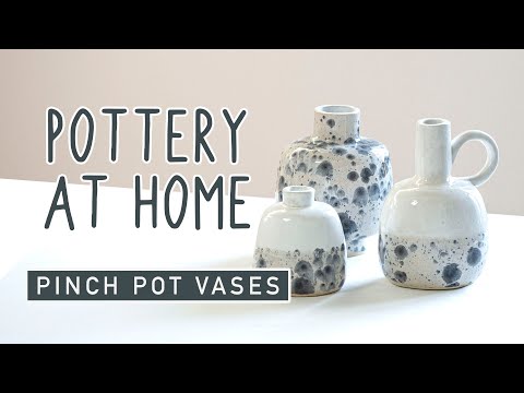 POTTERY AT HOME – Pinch Pot Vases – Beginner Friendly Home Decor DIY