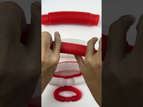 Red and white pop tube satisfying | 🥽🦺🕶🧶#asmr #satisfying #poptubesound #diy #shorts #reels