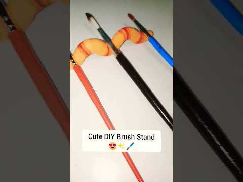 DIY Brush Holder😱🖌️✨ #shorts #shortfeed #diy #cute #clayart #easy #craft #kawaii #art #foryou #fyp 🌈