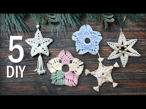 DIY Christmas Ornaments Macrame Star Patterns You Must See