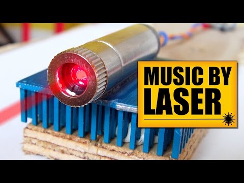 Sound transfer… BY LASER : DIY Experiments #3 LASER light music wireless