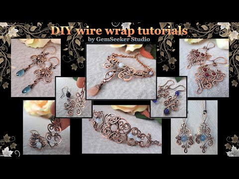 DIY tutorials. 8 ideas of wire wrap jewelry with scrolls.