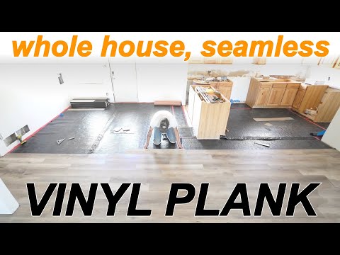 Full House Luxury Vinyl Plank Flooring Install with No Transitions | LVP “How To”