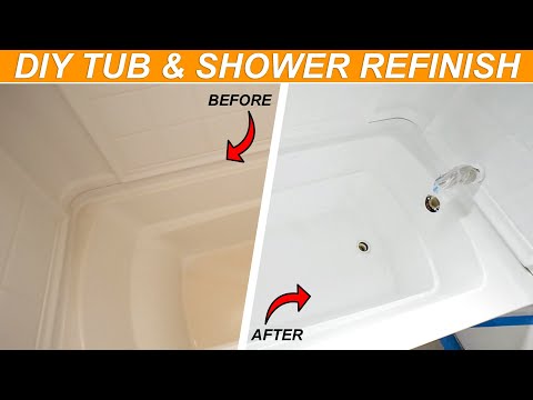 How To Paint / Refinish a Tub and Shower Surround. DIY