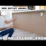 DIY MODERN WOOD SLAT KITCHEN ISLAND / PENINSULA