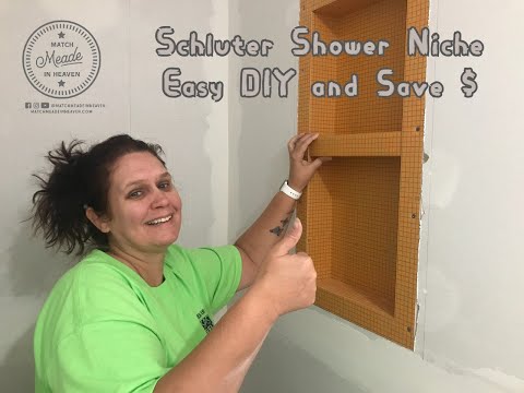 Schluter shower niche shelf installation – Easy add to your DIY shower install!  🛠