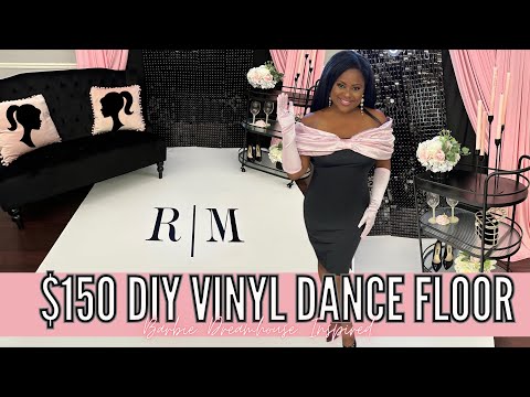 DIY VINYL DANCE FLOOR USING CRICUT VENTURE| EVENT PLANNING| LIVING LUXURIOUSLY FOR LESS