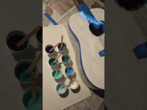 #SonjasSEAcrets #painting #guitar #diy #paint #pastels #acrylicpour #seaglass #maker #shorts