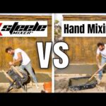 Is This HUMAN POWERED CONCRETE MIXER a GIMMICK or GENIUS?!?! Steele Mixer vs Hand Mixing Test.