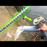 DIY high power 12v water pump using Archimedes screw