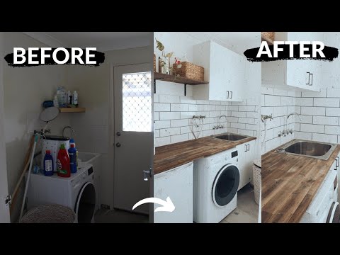DIY LAUNDRY ROOM MAKEOVER [ON A BUDGET]
