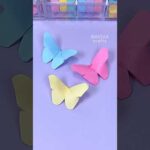 Easy paper craft ideas 🦋 Paper butterfly #shorts #art #diy #craft #papercraft #love #youtubeshorts