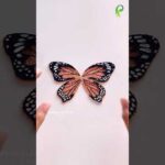 Easiest Butterfly DIY on Paper 😱 🦋 #shorts