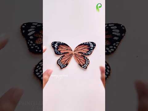 Easiest Butterfly DIY on Paper 😱 🦋 #shorts