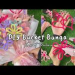 DIY Bucket Bunga Kawat Bulu