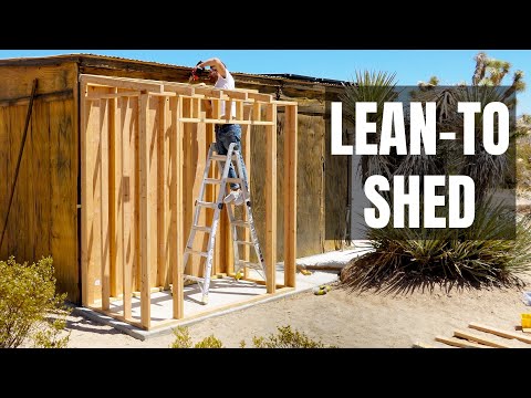 DIY LEAN-TO SHED Against House/Shop. Start To Finish Part 1