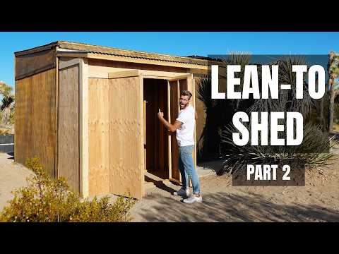 DIY LEAN-TO SHED Against House/Shop. Start To Finish Part 2