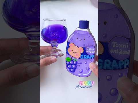 DIY Grape Drink🧃🍇#shorts #tonniartandcraft #art #love #craft #diy #youtubeshorts