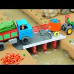 diy mini concrete mixer road concrete bridge construction science project @DIYMachinery