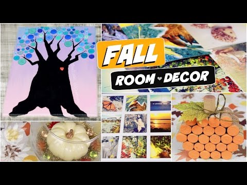 DIY FALL ROOM DECOR – Cork Pumpkin, Button Tree Art, & More! | SoCraftastic