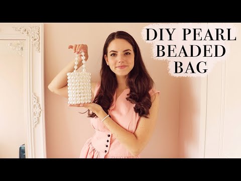 DIY PEARL BEADED BAG│ft. MissFox dresses, how to make beaded bag, pearl bag dupe, pearl beaded bag