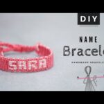 Pink Name Bracelet | Friendship Bracelet | Birthday Gift for Girl | DIY Fabric Bracelet | TUTORIAL