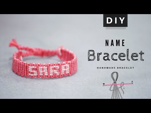 Pink Name Bracelet | Friendship Bracelet | Birthday Gift for Girl | DIY Fabric Bracelet | TUTORIAL