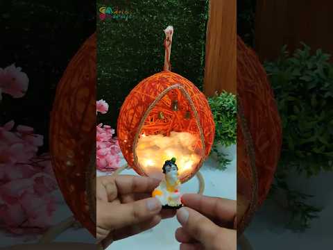 Diy Krishna ji Janmashtami jhula 🦚 Krishna ji jhula making 🦚🙏🏻 #shorts #short #trending #viralvideo