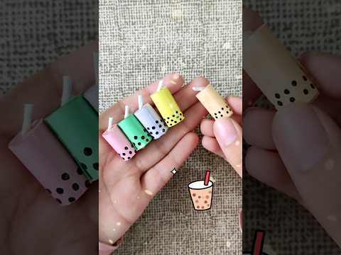 5 DIY Miniature Food Paper Crafts 🍫🍨🥤#diyminiature #papercrafts #minicrafts