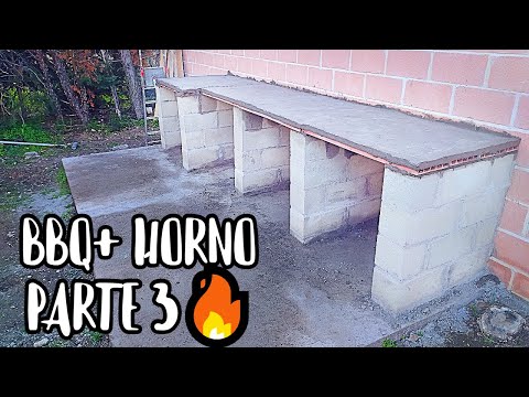 Barbacoa de obra y horno de leña DIY🔥 Episodio 3 – Mesa de obra