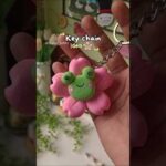 Cute keychain idea using super clay 🌸🐸 #viralvideo #superclay #clay #diy