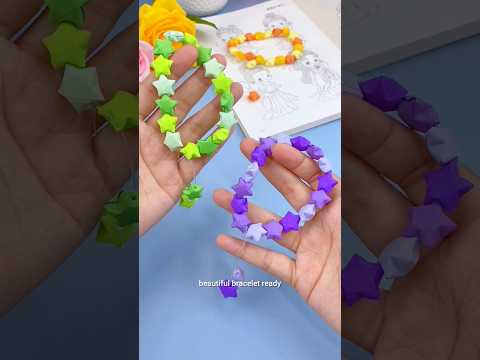 how to make a star bracelet #diy #orgamicraft #craftideas #craft #origami #diycraft