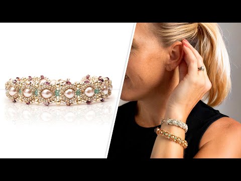 Pearl Treasure Bracelet – DIY Jewelry Making Tutorial by PotomacBeads