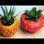 DIY: Clay Planter | Pineapple & Strawberry Planters for Succulents | Cute & Happy Home Decor Ideas