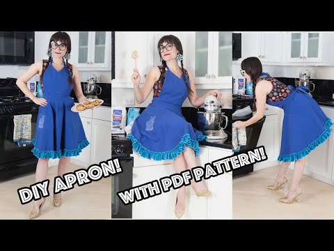 DIY Apron With Pockets And Ruffles And Frills!