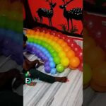 Rainbow 🌈 Backdrop | Balloon Decoration #balloon #decor #rainbow #viral #diy #making #birthday #grow