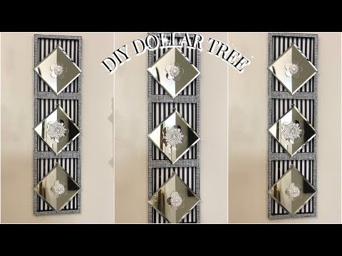 DIY DOLLAR TREE GLAM MIRROR WALL DECOR | DIY HOME DECOR IDEAS