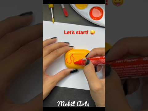 DIY AirPods Custom 😨🔥 #shorts #art #artist #diy #painting #custom #crafts #creative #drawing