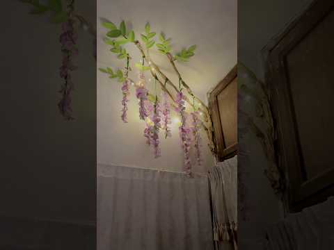 Wait for my mother’s reaction🥹 Home decor with DIY wisteria flowers #diy #wisteria #tasnimsartistry